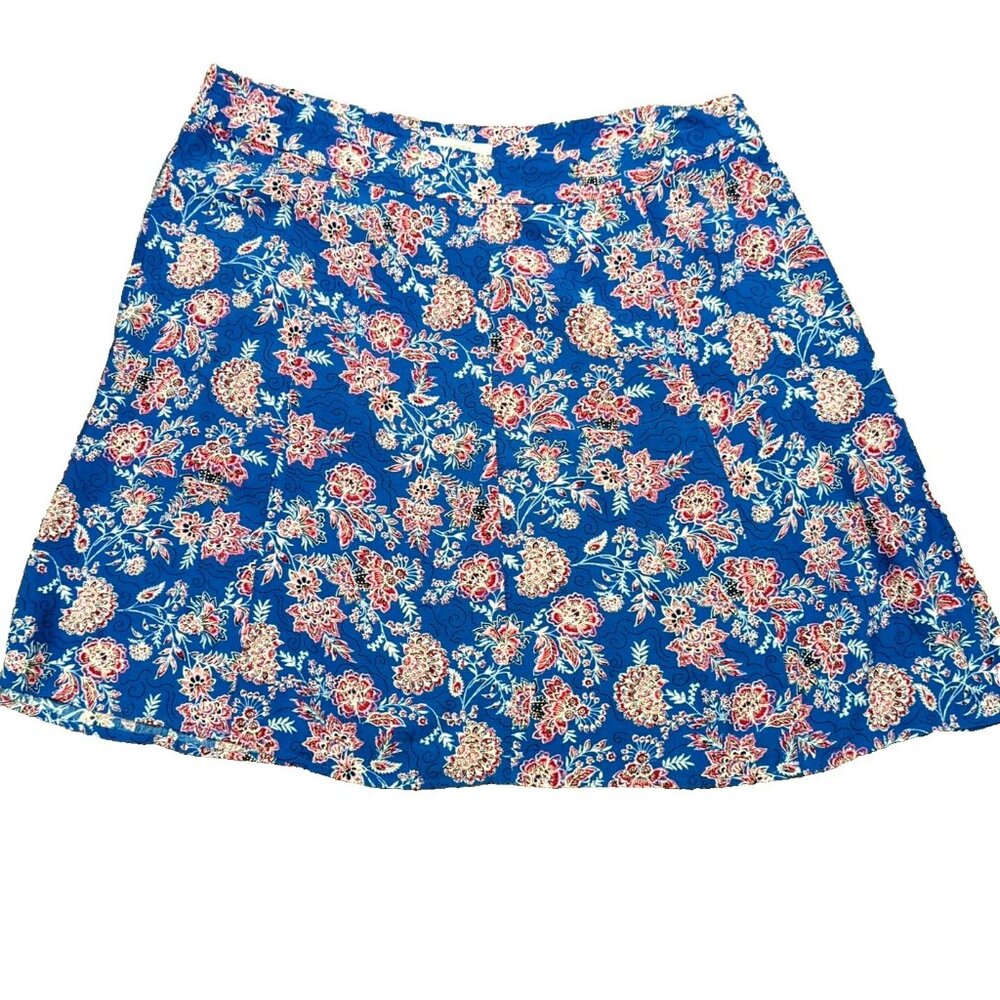 LOFT Women's Floral Print  Skirt  Lightweight Midi Size 12  NWOT Summer-240lp